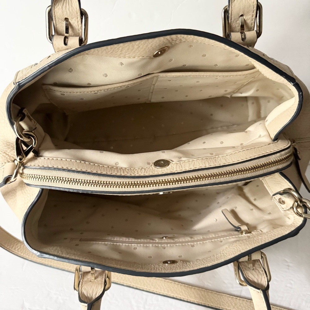 kate spade New York Mercer Isle Sloan Satchel Beige Leather - Picture 13 of 16